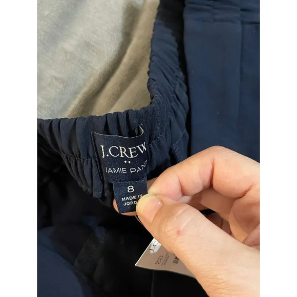 NWT J. Crew Size 8 Jamie Pant Trousers Navy Blue Professional Business Formal - Picture 5 of 9